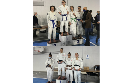 Les filles sur le podium aux championnats départementaux Juniors et Minimes